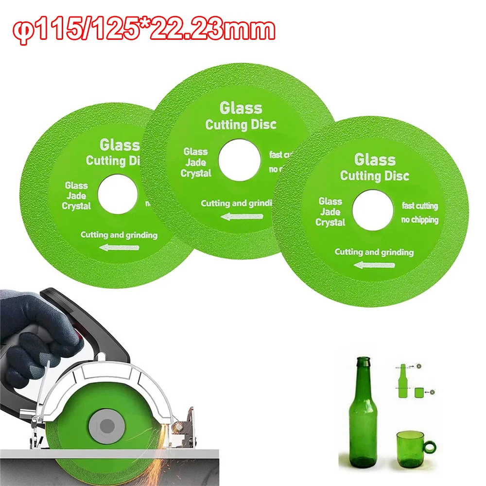 φ100/115/125x22.23mm Glass Cutting Disc Diamond Marble Saw Blade Ceramic Tile Jade Special Polishing Cutting Blade Sharp Brazing