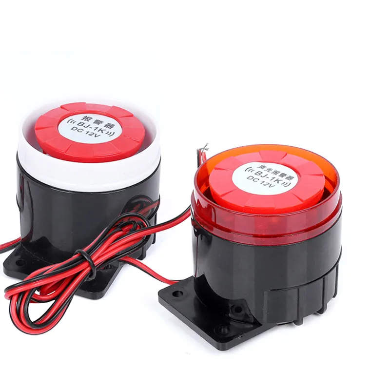 Buzzer With Light Without Light BJ-1K 12 24V 220V High Decibel Sound And Light Alarm Explosion Anti-theft Horn Electronic