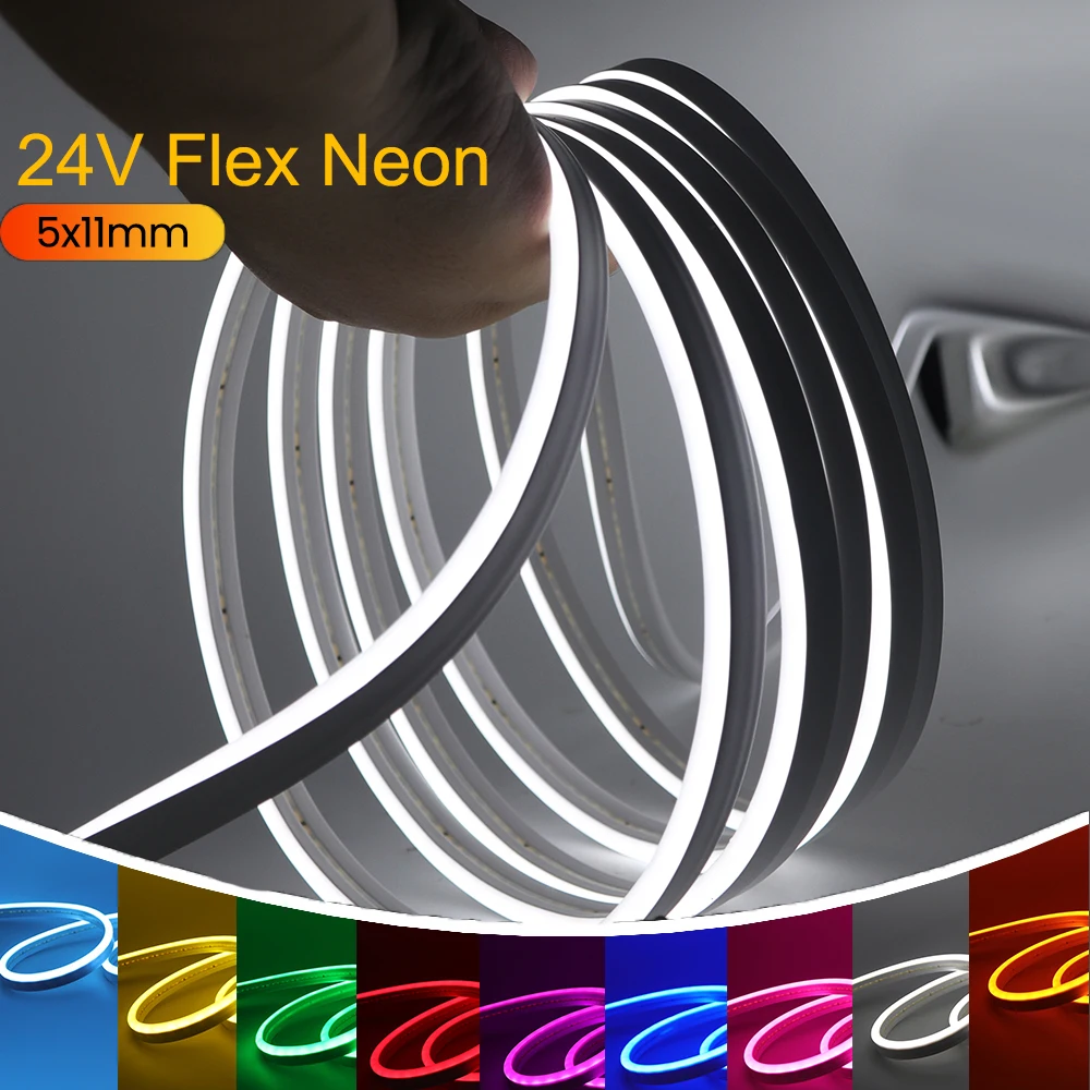 24V Neon Led Strip Lights 2835 IP67 Waterproof Soft Neon Rope Light