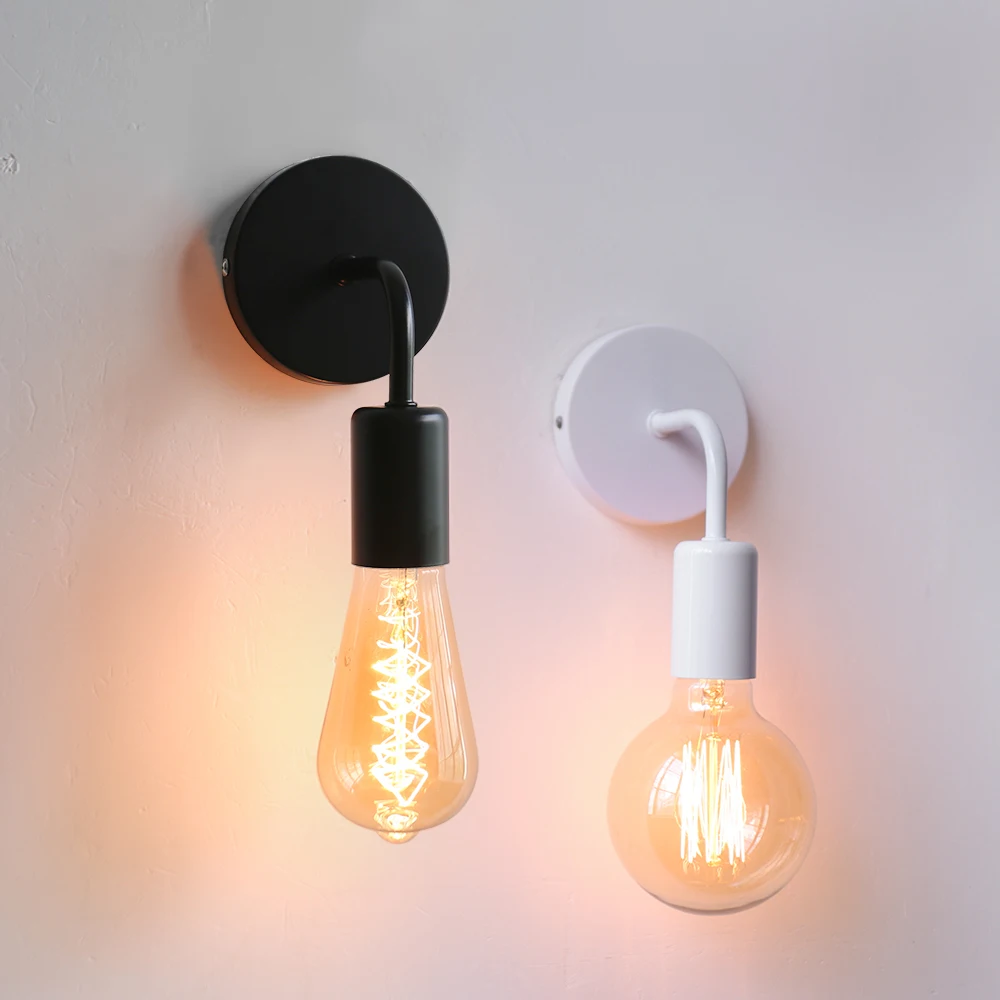Nordic Modern Wall Lamp Iron Black E27