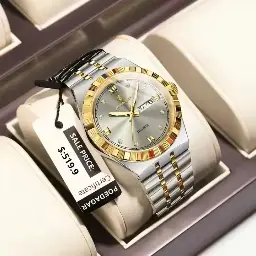 Poedagar Quartz Watch for Men Waterproof Stainless Steel Men's Watches 