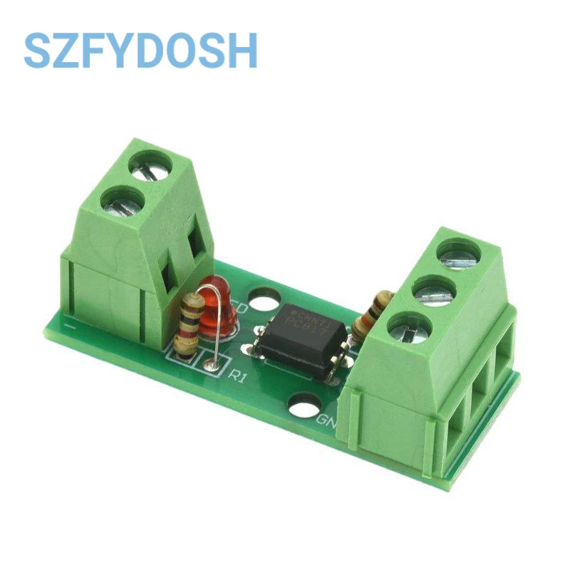 1/5/10PCS 1Channel Way Optocoupler Isolation Module PC817 3V-5V 12V 24V Photoelectric Isolator Rail Holder PLC Drive Motor Board